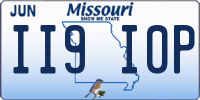 MO license plate II9I0P