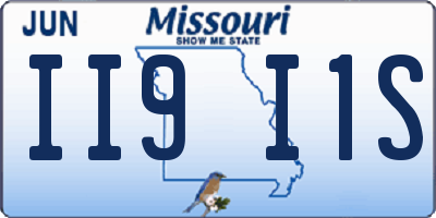 MO license plate II9I1S