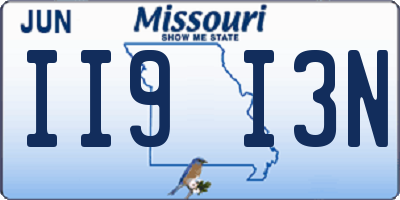MO license plate II9I3N