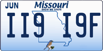 MO license plate II9I9F