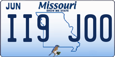 MO license plate II9J0O