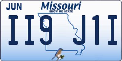 MO license plate II9J1I
