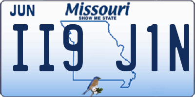 MO license plate II9J1N