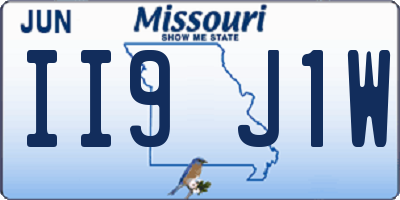 MO license plate II9J1W
