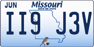MO license plate II9J3V