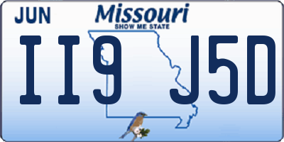 MO license plate II9J5D