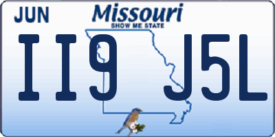 MO license plate II9J5L