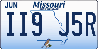 MO license plate II9J5R