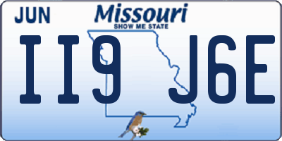 MO license plate II9J6E
