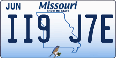 MO license plate II9J7E