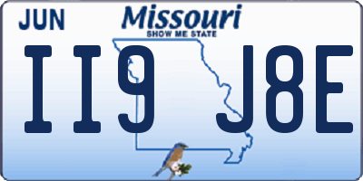 MO license plate II9J8E