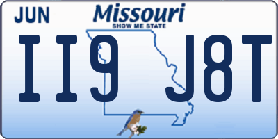 MO license plate II9J8T