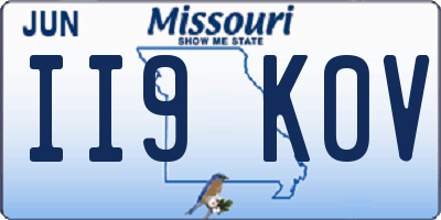 MO license plate II9K0V