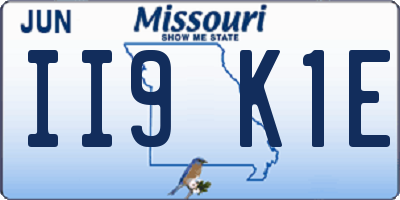 MO license plate II9K1E