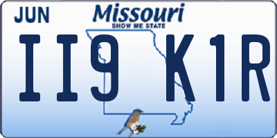 MO license plate II9K1R