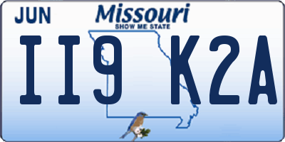 MO license plate II9K2A