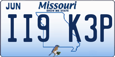 MO license plate II9K3P
