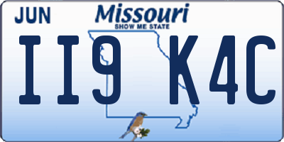 MO license plate II9K4C