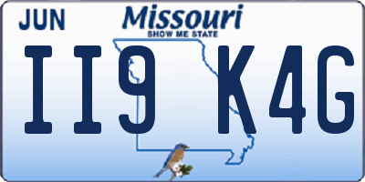 MO license plate II9K4G