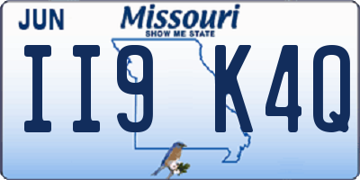 MO license plate II9K4Q