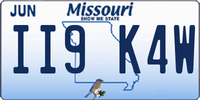 MO license plate II9K4W