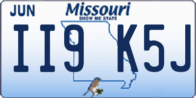 MO license plate II9K5J