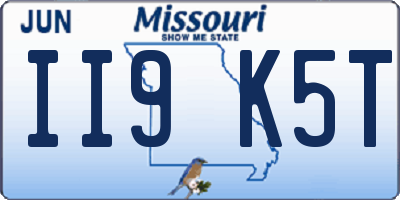 MO license plate II9K5T