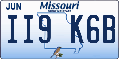 MO license plate II9K6B