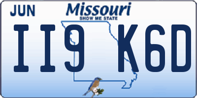 MO license plate II9K6D