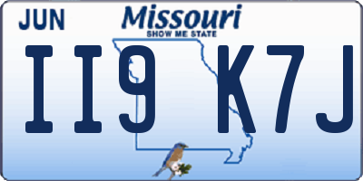 MO license plate II9K7J