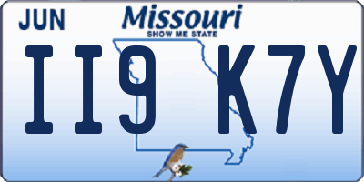 MO license plate II9K7Y