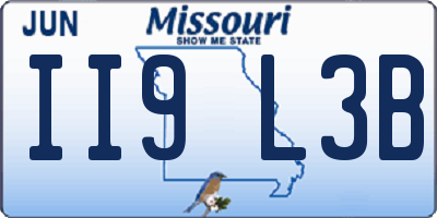 MO license plate II9L3B