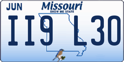 MO license plate II9L3O