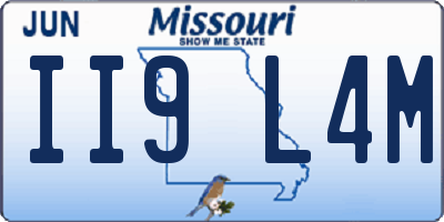 MO license plate II9L4M