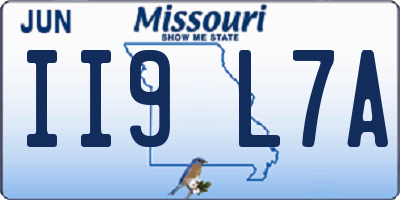 MO license plate II9L7A