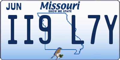 MO license plate II9L7Y