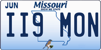 MO license plate II9M0N