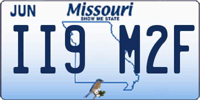 MO license plate II9M2F