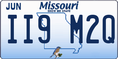 MO license plate II9M2Q
