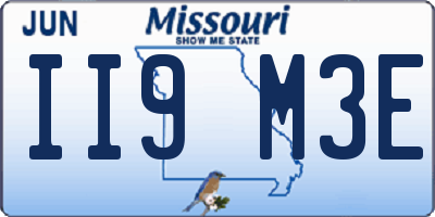 MO license plate II9M3E