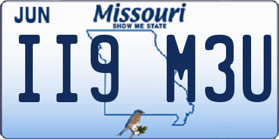 MO license plate II9M3U