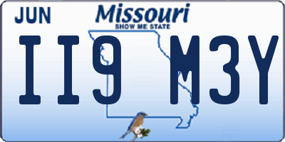 MO license plate II9M3Y