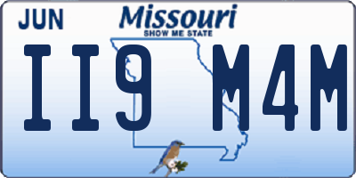 MO license plate II9M4M