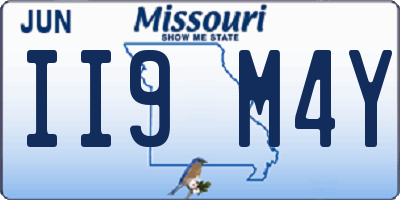 MO license plate II9M4Y