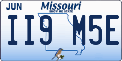 MO license plate II9M5E
