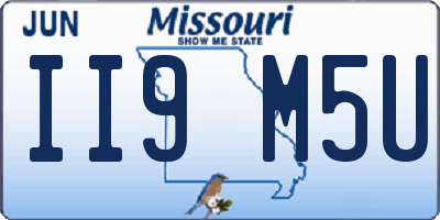 MO license plate II9M5U