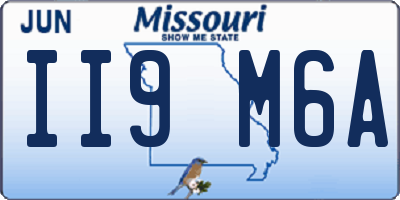 MO license plate II9M6A