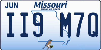MO license plate II9M7Q