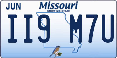 MO license plate II9M7U