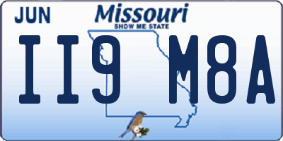MO license plate II9M8A